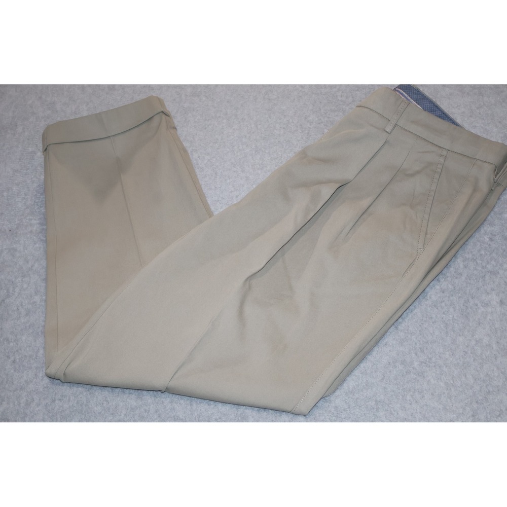 Ballin H. Stockton Atlanta Trousers Mens 38x30 Tan Pleated Cuffed Chino **